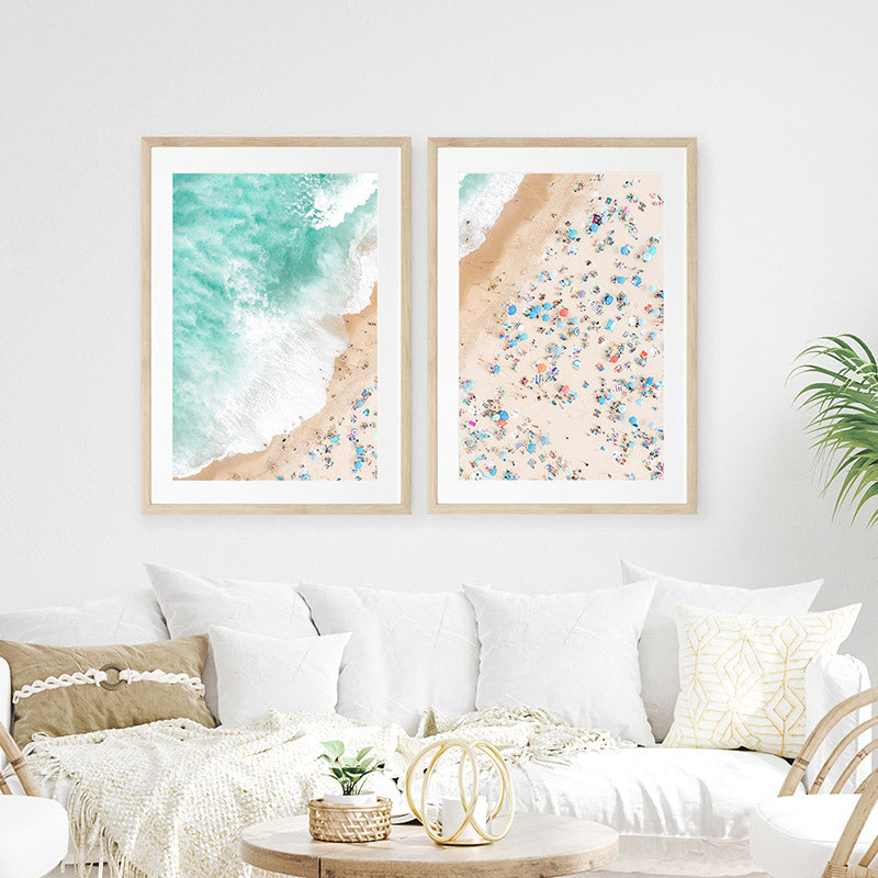 Beach Bliss Duo Set / Framed Prints - Sisi And Seb - Wall Art Sets Sisi And Seb