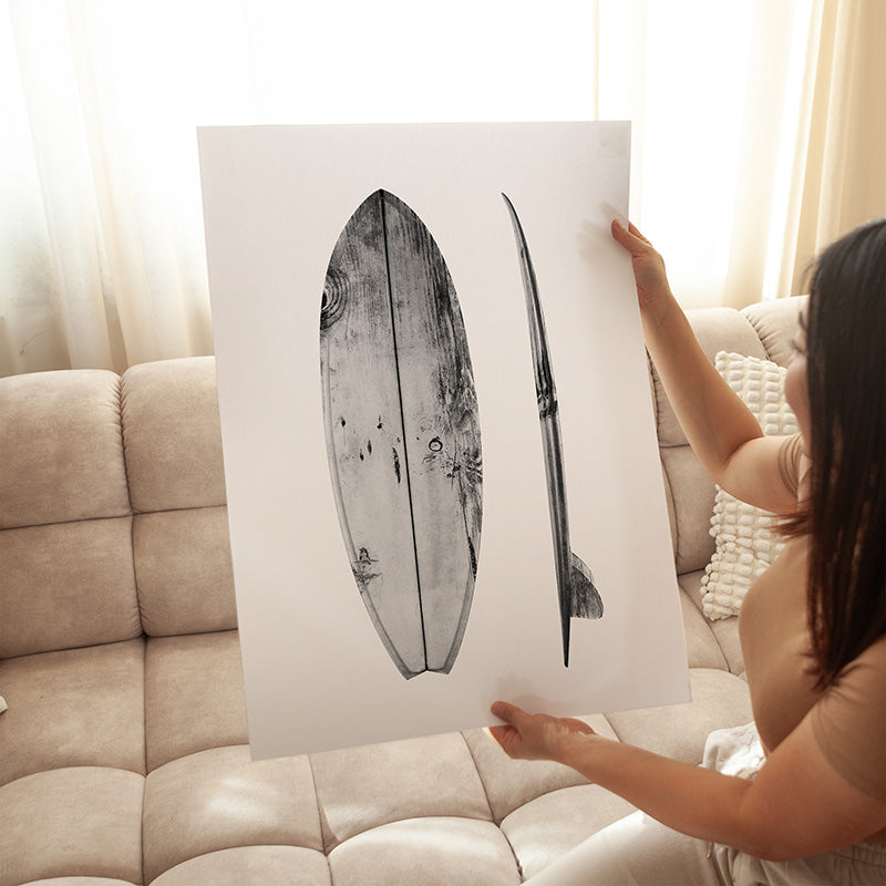Vintage Surfboard / Art Print - Sisi And Seb - Art Prints Sisi And Seb
