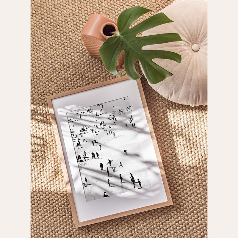 People on the Beach BW / Art Print - Sisi And Seb - Art Prints Sisi And Seb