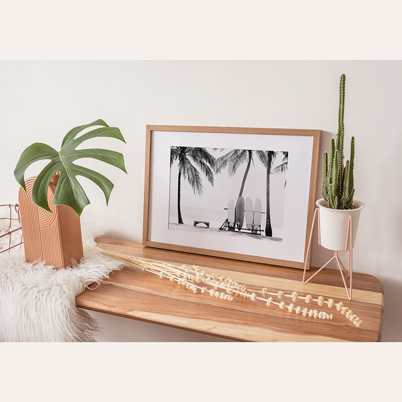 Surfing In Hawaii BW / Framed Print - Sisi And Seb - Framed Prints Sisi And Seb
