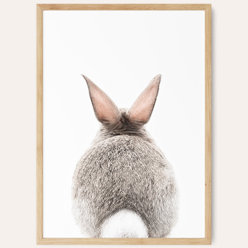 a framed photograph of a rabbit&#39;s head