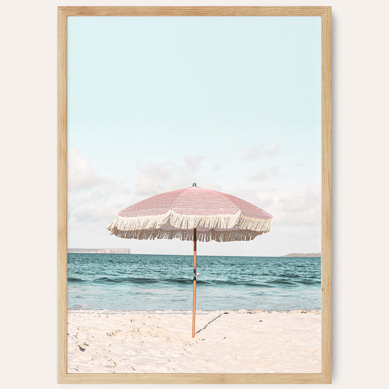 Pink Umbrella / Framed Print - Sisi And Seb - Framed Prints