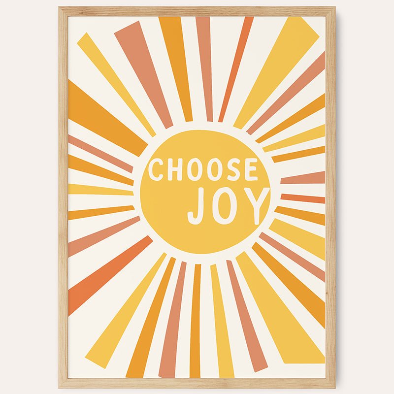 a poster with the words choose joy on it