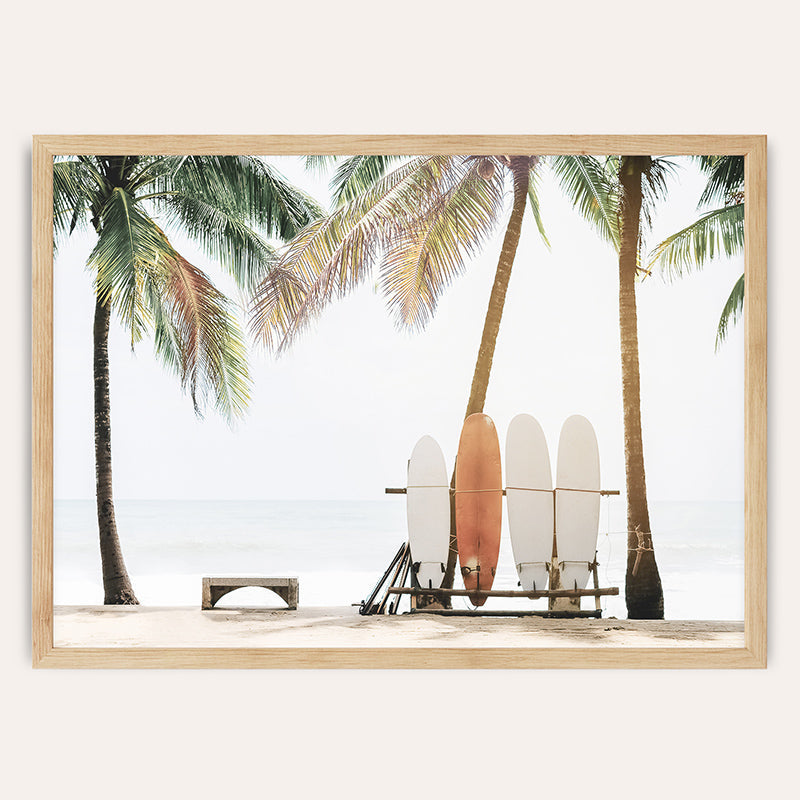 Surfing In Hawaii / Framed Print - Sisi And Seb - Framed Prints