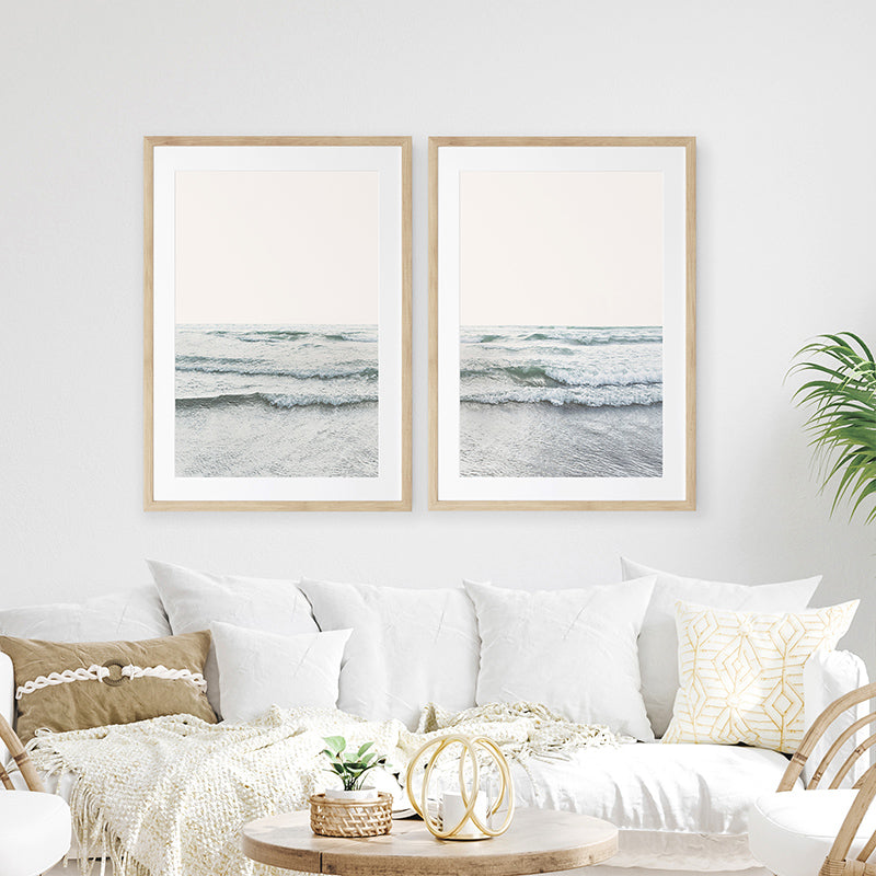 Abstract Ocean Set / Framed Prints - Sisi And Seb - Wall Art Sets