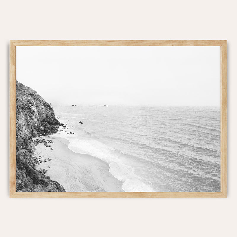 Coast in California BW / Framed Print - Sisi And Seb - Framed Prints