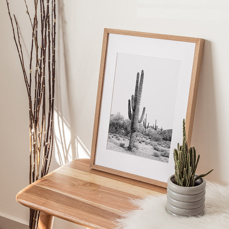 Desert Cactus BW / Art Print - Sisi And Seb - Art Prints