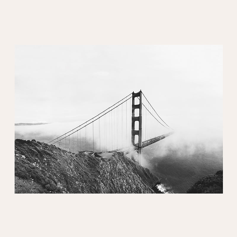 Golden Gate BW / Art Print - Sisi And Seb - Art Prints