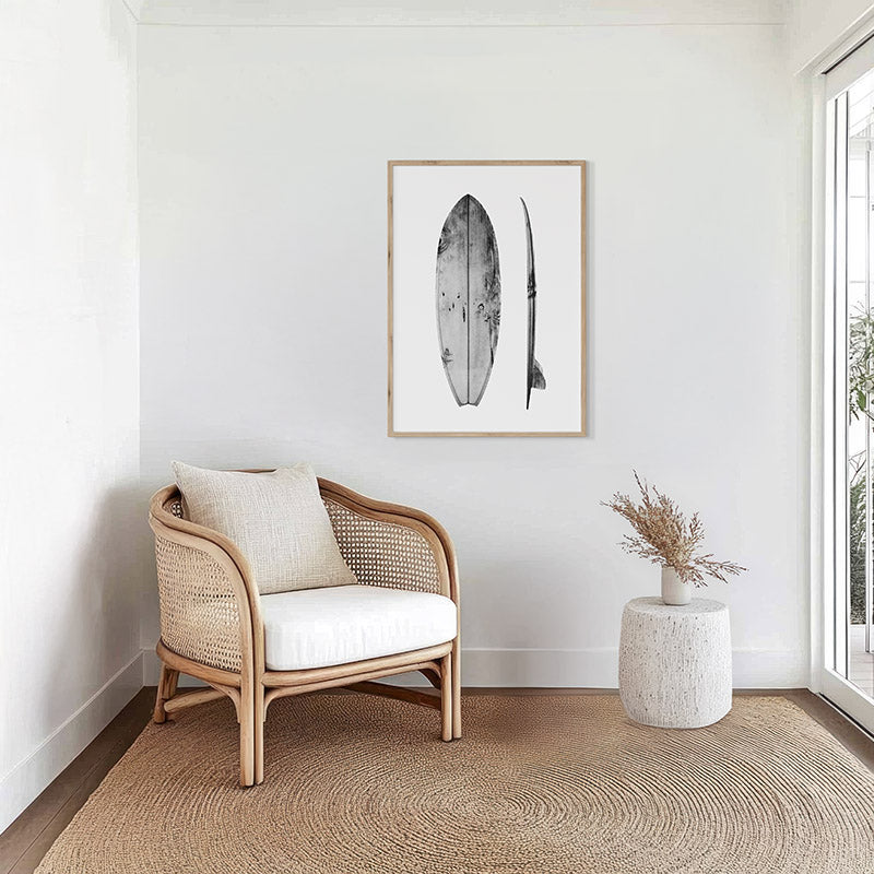 Vintage Surfboard / Framed Print - Sisi And Seb - Framed Prints