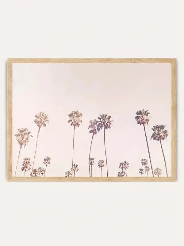 Sunny Cali Palm Trees/  FRAMED PRINT