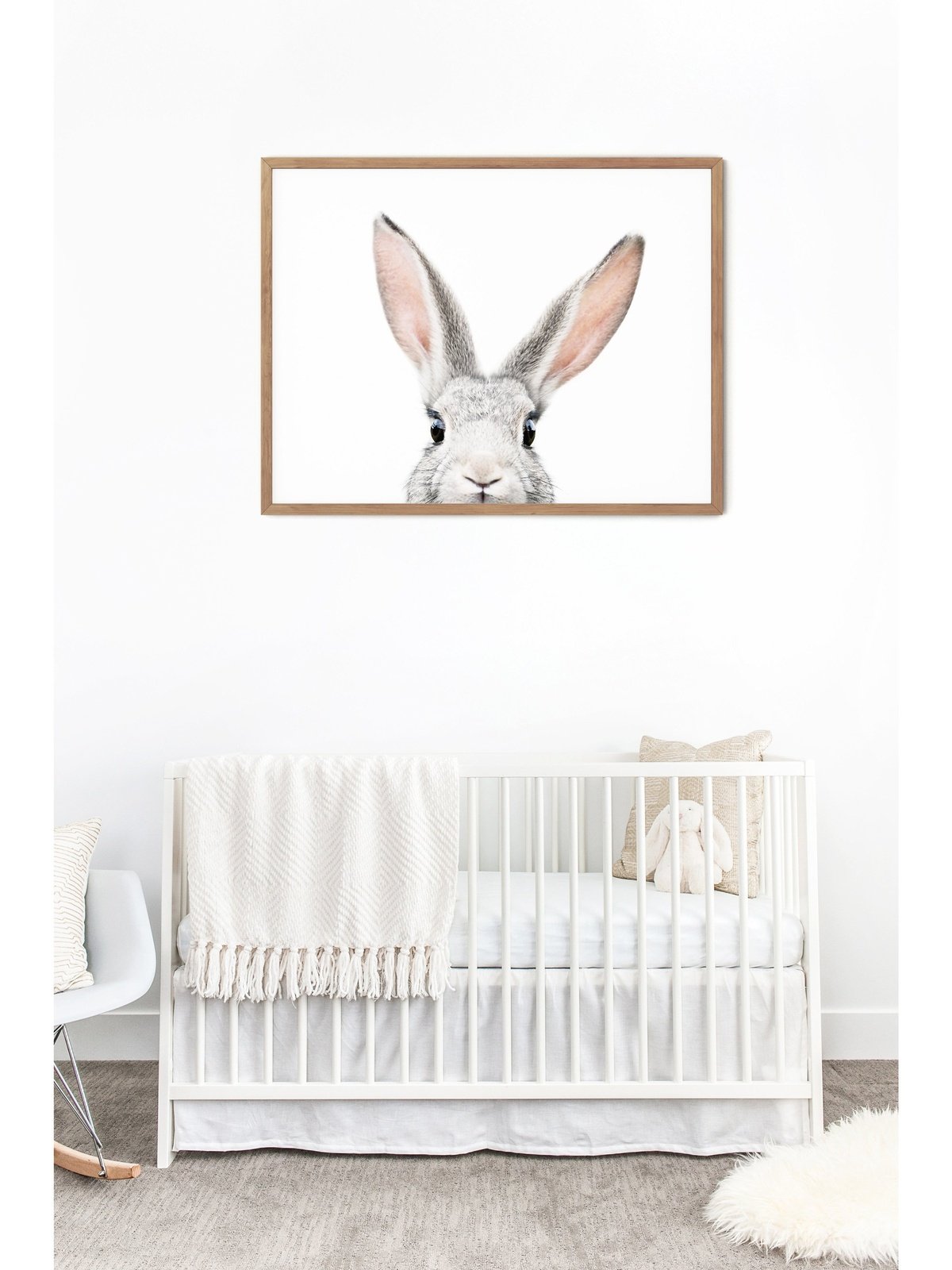 Peeking Bunny Art Print